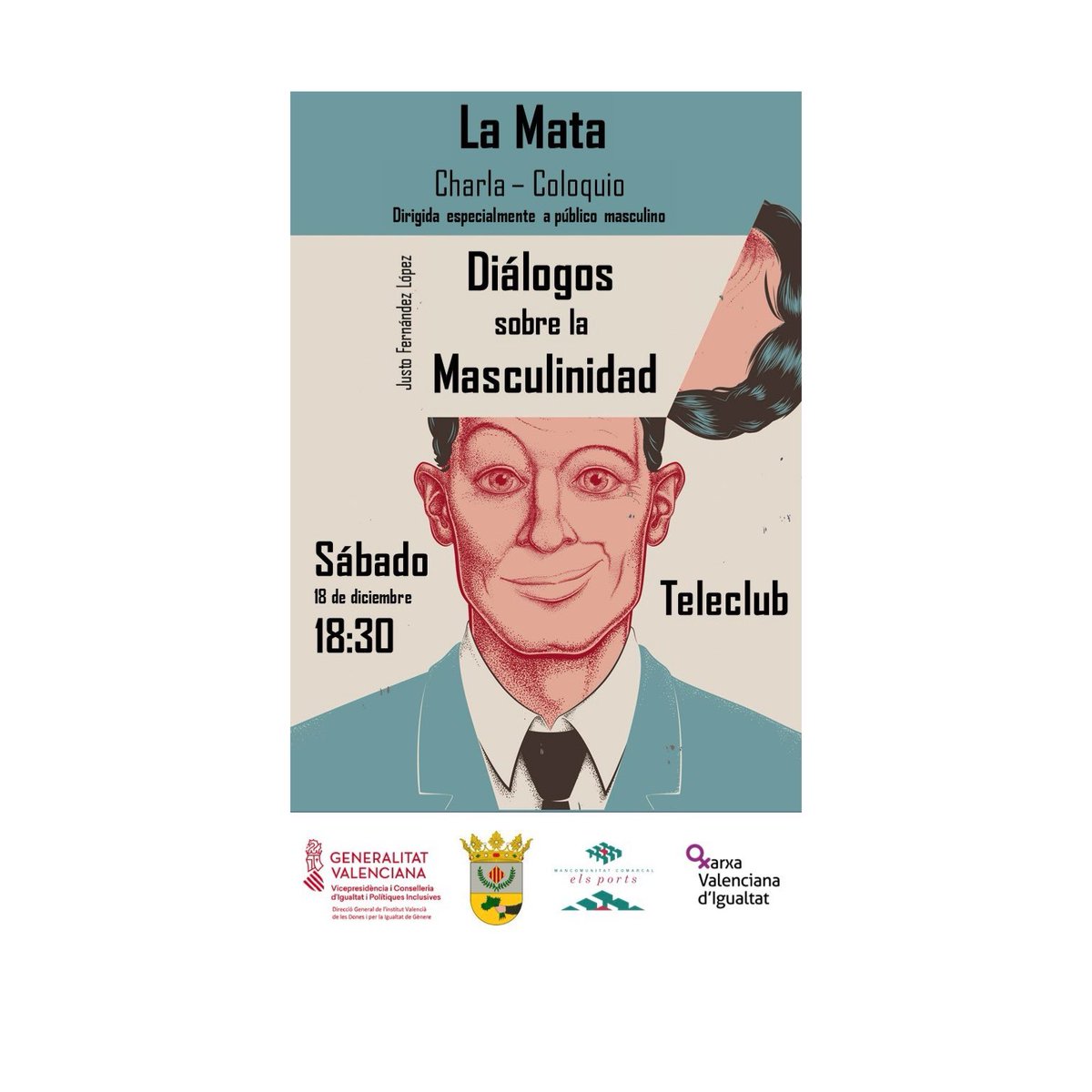 ❗️🟣 Diàlegs sobre la Masculinitat a #LaMata

📅 Dissabte, 18 de desembre 
⏰ 18:30h
📍Telecub
🎯Dirigida especialment a públic masculí

<a href="/_elsports/">Mancomunitat Comarcal Els Ports</a>