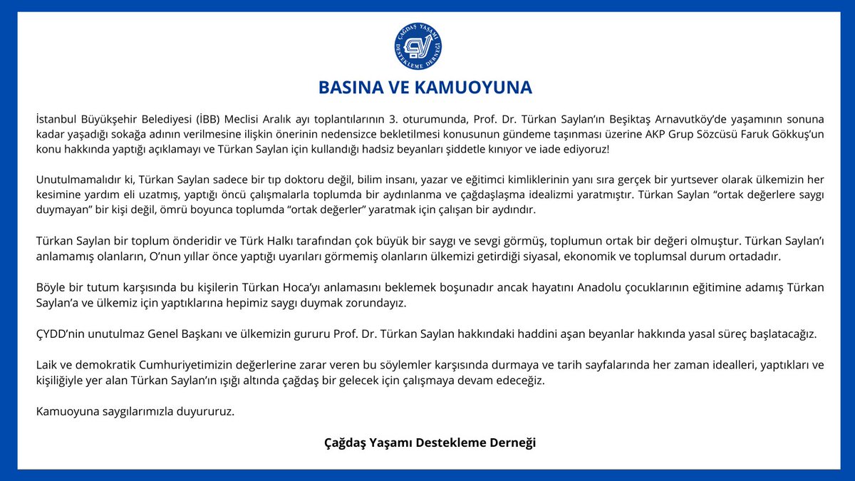 Basına ve Kamuoyuna

#TürkanSaylan