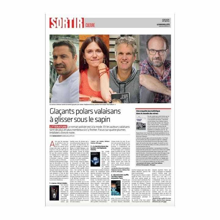 jan_landen's tweet photo. Un grand merci au Nouvelliste pour cette mise en lumière avant les fêtes. Bonnes fêtes à tous😉

@editionsslatkine @lenouvellistevs 
#polarsuisse #polar#valais https://t.co/myltAMggpI https://t.co/b4rvcaz7uJ