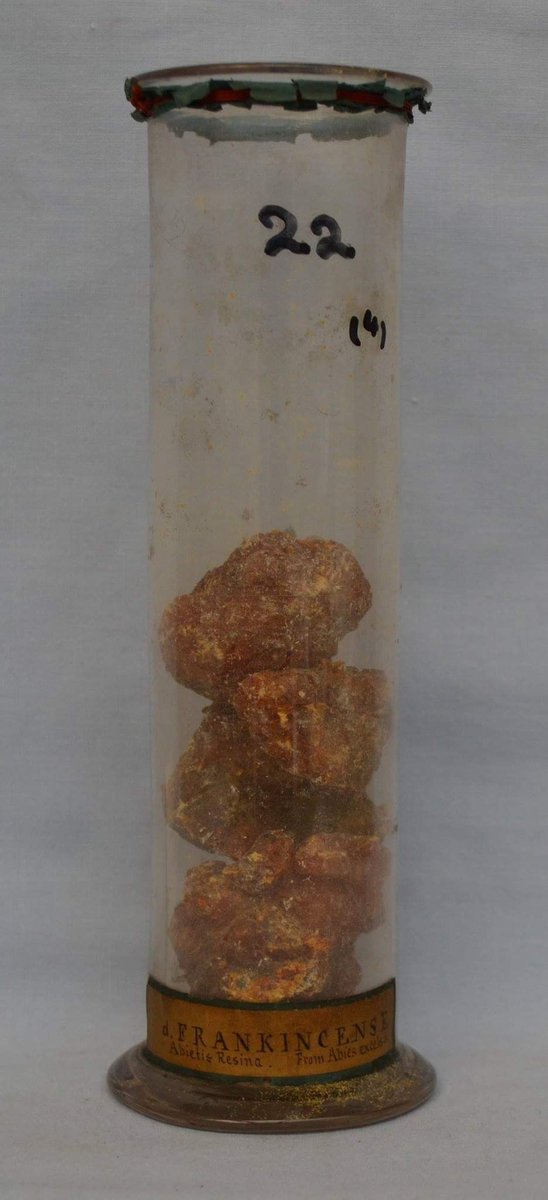 TeviotPlace's tweet photo. Ending the week by sharing something seasonal from the @TeviotPlace #pharmacology collection with this 19th century specimen of #frankincense resin [Our Ref: 6143] #ThingsInJars https://t.co/uZJfNDwp9q