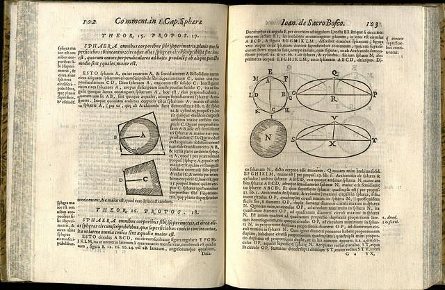 Commentary on the Sphere of Sacrobosco, one of the most influential astronomy textbooks in history. 📷Burns Library