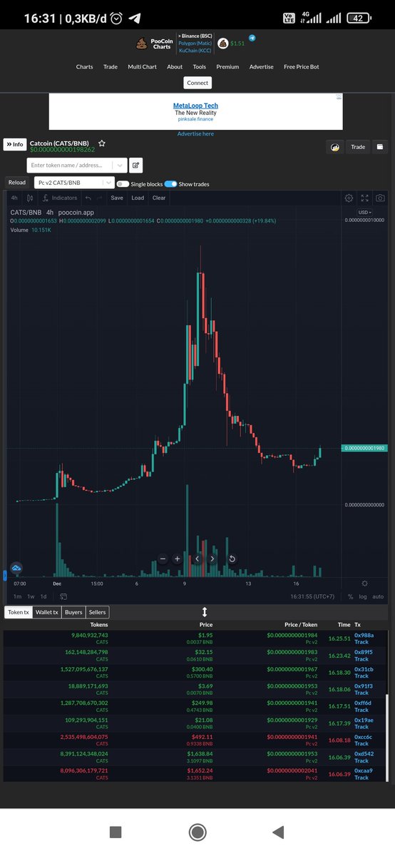 Hidden_Gems_Hun's tweet photo. Due to the corrected market conditions a few days ago, @catcointv  experienced a very drastic decline. But today it looks like @catcointv  is ready to go up again.

will it be able to destroy the ATH? 
https://t.co/TBcwJJIDlI

#fairlaunch #Catcoin #catcoiner #catcointv #cats https://t.co/wdpkGnGfCc
