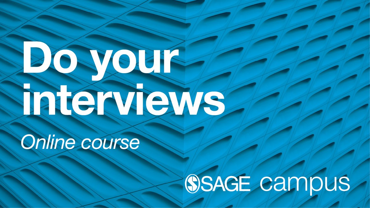 Sage_libraries's tweet image. #SAGECampus released a beginner's #guide to doing interviews created by @DrHelenKara. Download the guide and find out if interviews is the most suitable #researchmethod for your project.
#OnlineLearning
campus.sagepub.com/blog/beginners…