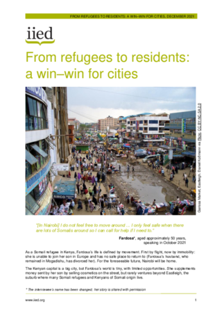 Mobility is emerging as a key concern for the urban refugees participating in our PDUW research. How can they make the most of urban life if they can't move around the city? Read this short piece about Fardosa, a Somali refugee in Eastleigh, Nairobi. protracteddisplacement.org/refugees-resid… #IIED