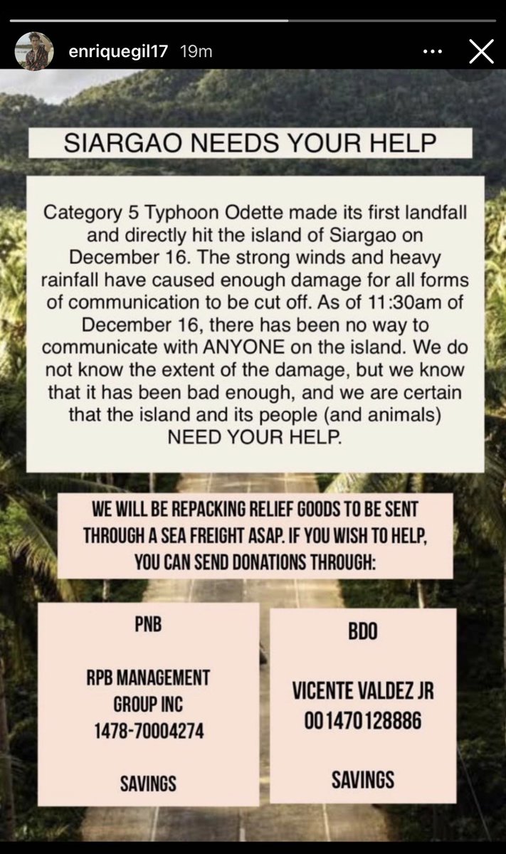 SlayerSilent's tweet image. #SiargaoNeedsHelp @lizasoberano @itsenriquegil