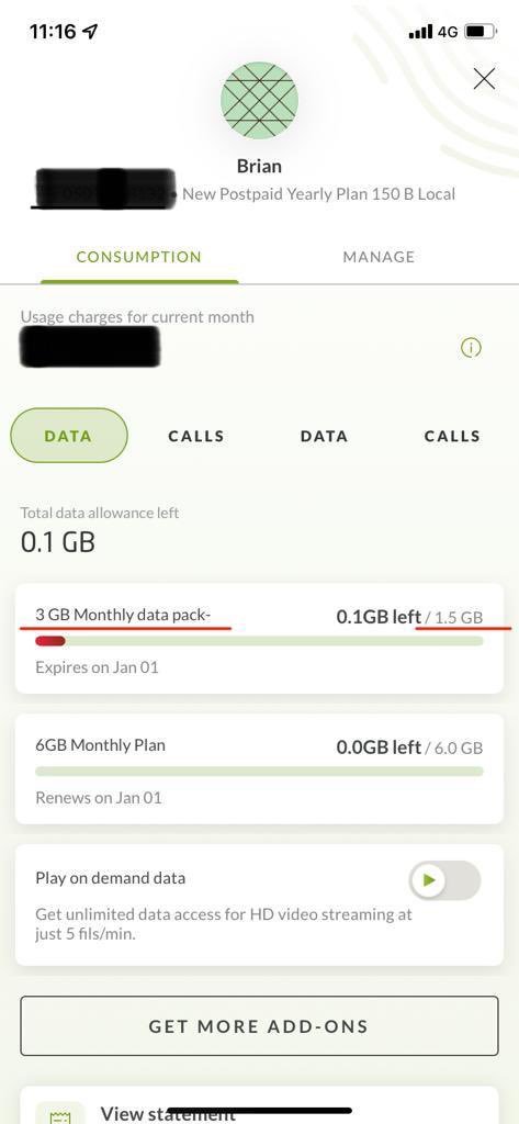 BrianDonegan's tweet photo. @Etisalat_Care How come a 3GB plan paid for only gives me 1.5GB ?? https://t.co/fHSNZYpprT