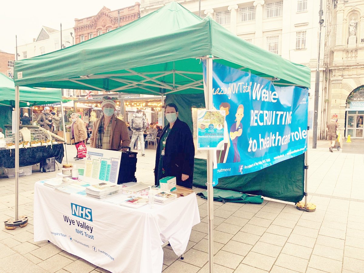 Join us today 10-4pm in Hereford High Town to find out about our healthcare careers and apprenticeship opportunities #WeAreHCSW #AmazingWVTStaff <a href="/WyeValleyNHS/">Wye Valley NHS Trust</a> <a href="/YourHereford1/">Your Herefordshire</a> <a href="/SunshineRadio/">Sunshine Radio</a>