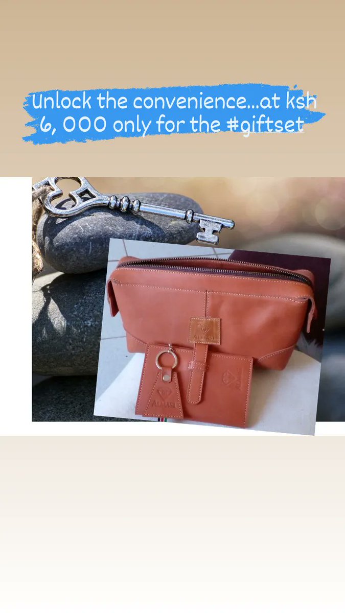 Unlock the convenience with #Travelessential in a #Giftset of a #washbag #passportwallet #keyring in genuine leather.
Meaningful 🎁 ☎️254700326386
@Tsidkenu254 @dyonisndungu @moseskemibaro @LINEastAfrica 
@MakeItKenya 
#Trending