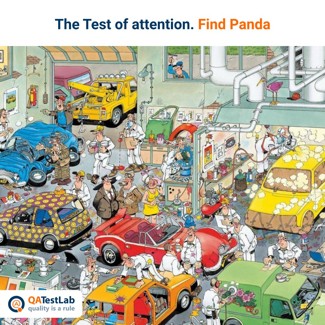 QATestLab's tweet photo. Testers have to use 100% of their attentiveness to find bugs every day😎 Write us in the comments if you could find 1 panda in the picture🐼 #FridayFunday #QA #SoftwareTesting https://t.co/bwmIKqD7Ms