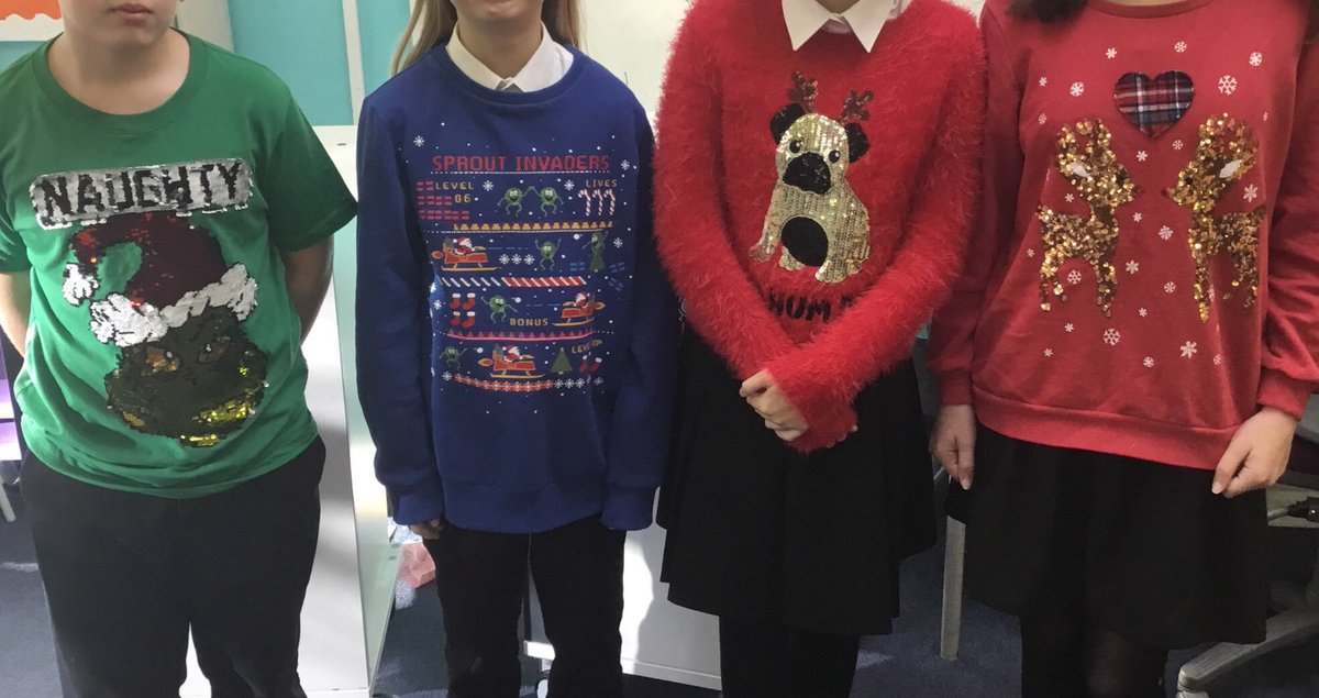 APA_Horowitz's tweet photo. Amazing Christmas jumpers! #OneAET #RemarkableLives https://t.co/LjNrFmjOeu