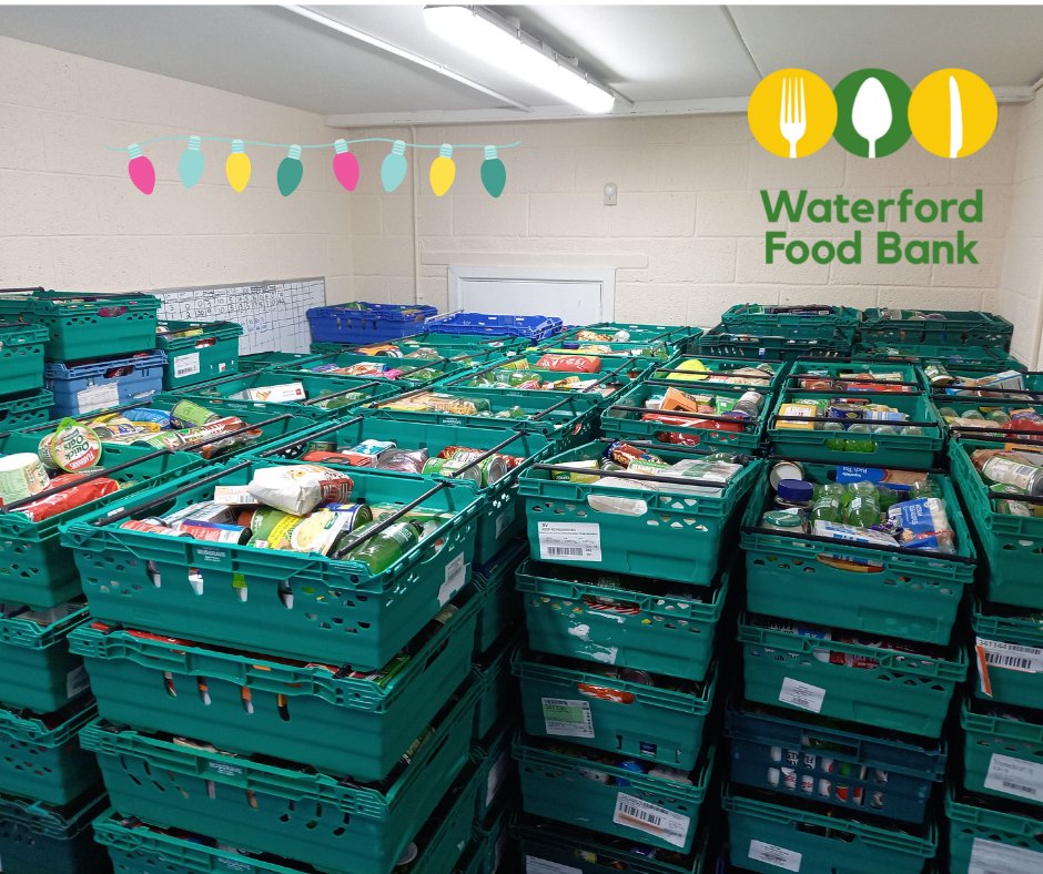 Nearly there! Just need to add turkeys, hams and some Christmas goodies.
We'll be delivering 700 food parcels to families and individuals in Waterford this Christmas. #Waterford #Foodbank