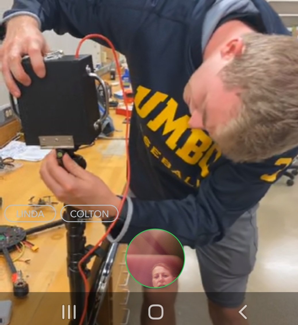 JULIEBARE4's tweet image. We got our own private showing from the engineering lab at UMBC of Colton&apos;s senior capstone project #prideinwork #almostdone #futurenorthropengineer