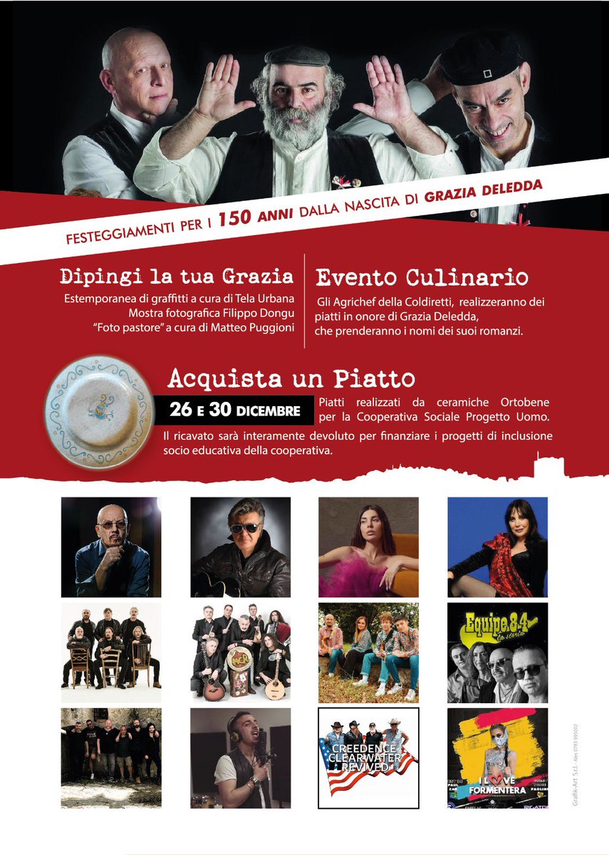 iNomadi's tweet photo. Avevate richiesto concerti in Sardegna? 😀
Eccoci, il 26 Dicembre saremo a Nuoro - Piazza Vittorio Emanuele 🎶🎶
#vocidimaggio #nomadi #liveconcert #Natale2021 #Istentales https://t.co/gb2Q7uErsL