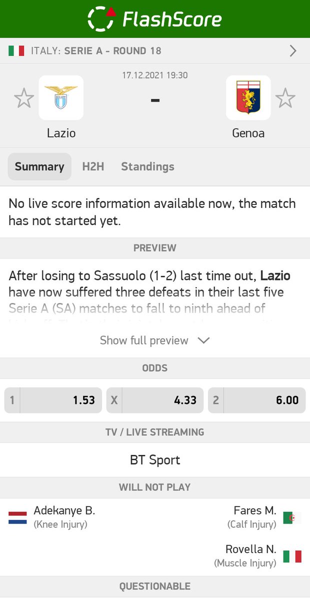 betting_overVip's tweet photo. Lazio - Genoa
OVER 2, 5 GOALS
#LAZGEN #LaziovGs
#bettingpicks #BettingPeople
#bettingsports #bettingexpert
#bettingtipster
More info: https://t.co/TB7CxDRJpC https://t.co/AmdEc9V4F9