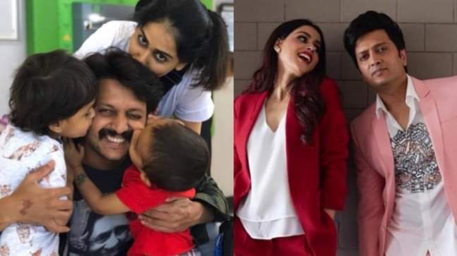 Genelia D\Souza wishes hubby Riteish Deshmukh happy birthday with a family pic 