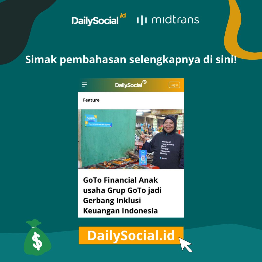 dailysocial's tweet photo. Layanan ini telah dikembangkan oleh GoTo Finansial, anak usaha grup GoTo, untuk membantu memecahkan permasalahan ini.
Yuk, simak pembahasan lengkapnya di https://t.co/wnqcJS1mVK
#DSStartup #StartupIndonesia #StartupIsLife #literasikeuangan #inklusikeuangan #GoToFinancial https://t.co/ZwiU348zsA