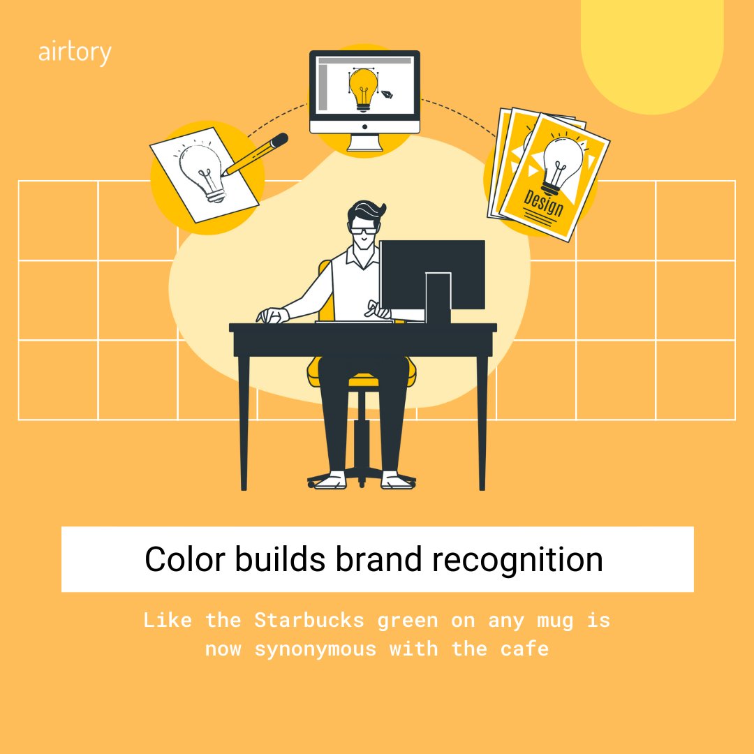 airtoryHQ's tweet photo. Advertisers pay attention to the colour tunes while designing the ad creative. A signature colour can increase brand recognition by as much as 80%. #CreativeDesign #DisplayAds #DisplayCreatives #AdTech #AdBuilder #Airtory #AirtoryStudio https://t.co/xkWOUkJMtA