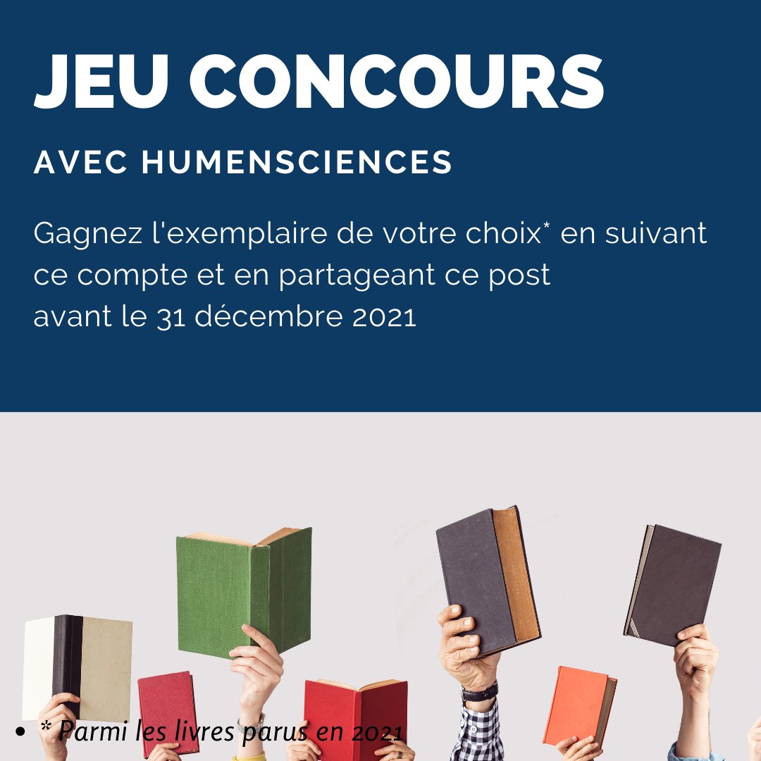 #JEUCONCOURS🎁 | Gagnez le livre de votre choix en partageant ce post et en suivant le compte de la maison d'édition avant le 31 décembre 2021.

Les éditions humenSciences vous souhaitent de bonnes fêtes. #jeuconcours #humenSciences