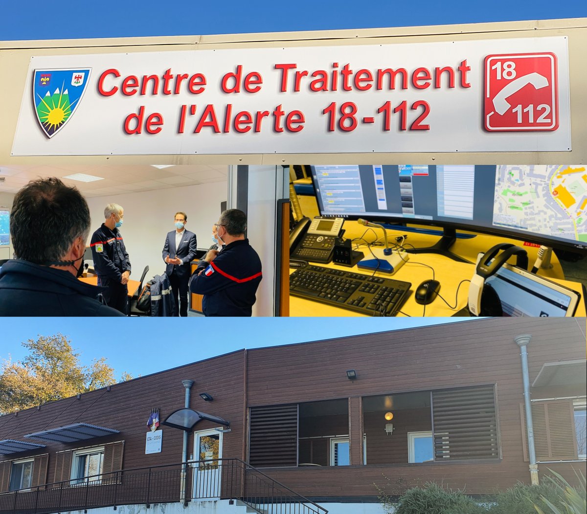 LaurentBoidron's tweet photo. Nous avons inauguré la plateforme de formation #SimulPhone au sein du @sdis_06 !
Merci au Commandant Mora et au Lieutenant Baudoin-Nobles de la confiance accordée. Cette inauguration marque la première pierre d'un partenariat prometteur. https://t.co/iIoOjpHe2h