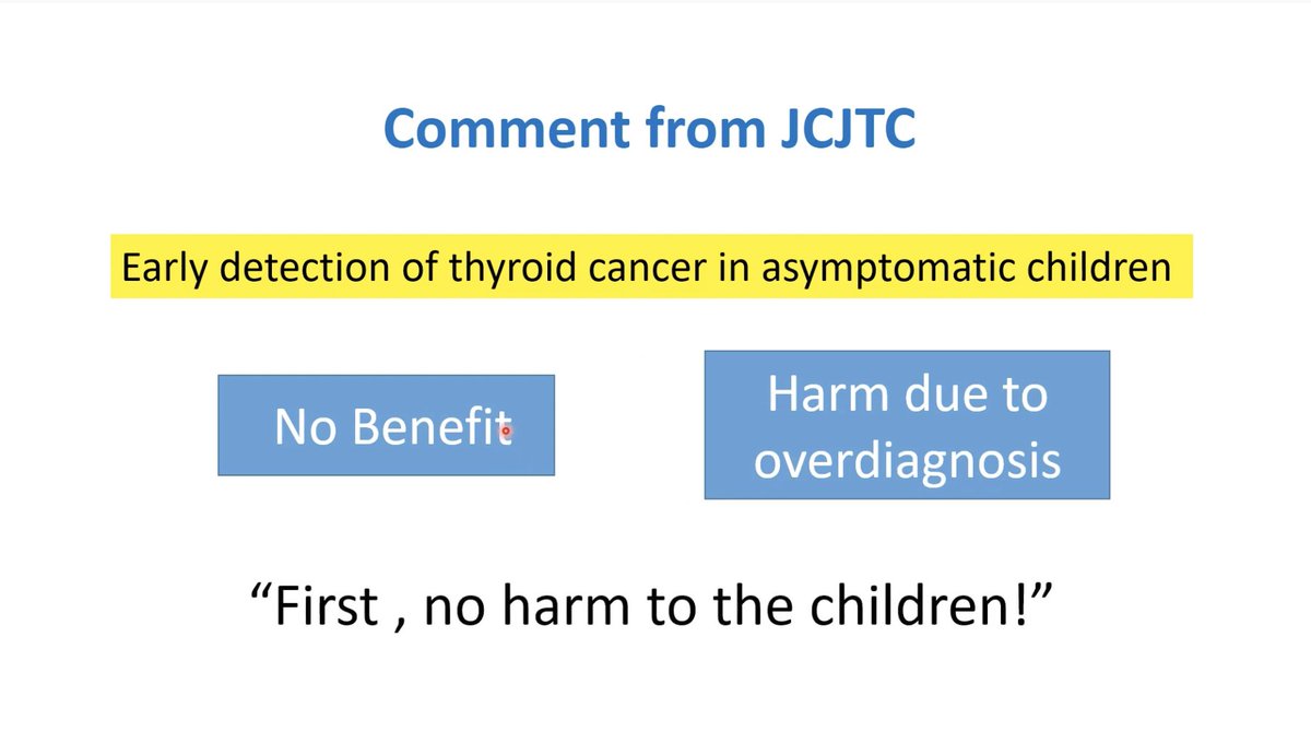 MKoujyo's tweet photo. Q3 Does a small thyroid cancer that happens to be found by ultrasonography at a young age will turn into a more dangerous disease if left untreated for several decades?
#Overdiagnosis #JCJTC #FirstNoHarmToChildren
ANSER 3 in
https://t.co/FbaoZ908O8 https://t.co/Crul1TAoy0