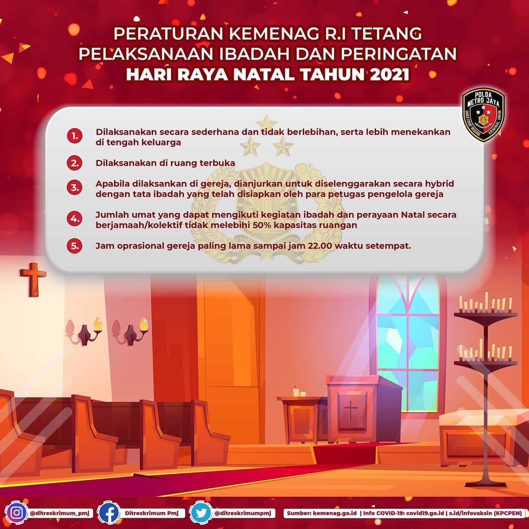 6_ranmor's tweet photo. Pelaksanaan ibadah dan Peringatan Hari Raya Natal Tahun 2021 segera berlangsung. Kementerian Agama telah mengeluarkan panduan pelaksanaannya melalui SE Menag No 33/2021 tentang Pencegahan dan Penanggulangan COVID-19 pada Perayaan Natal Tahun 2021. https://t.co/oDdSI1F3gz