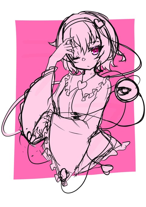 古明地さとり
今度描く用のラフ 0.5hドロ
 #深夜の真剣お絵描き60分一本勝負 