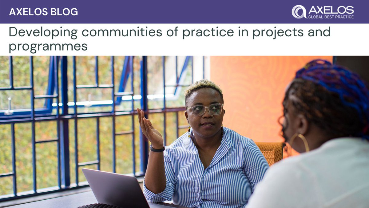 'A great way to help project and programme managers engage with other people and share information is through communities of practice.' - bit.ly/3E2T3W4