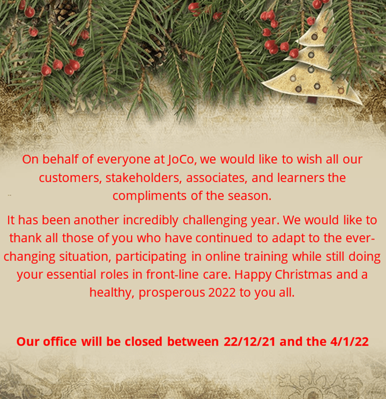 JoCoInfo's tweet photo. A Christmas message from everyone at JoCo🎄👇 https://t.co/ygJfIVCSeF