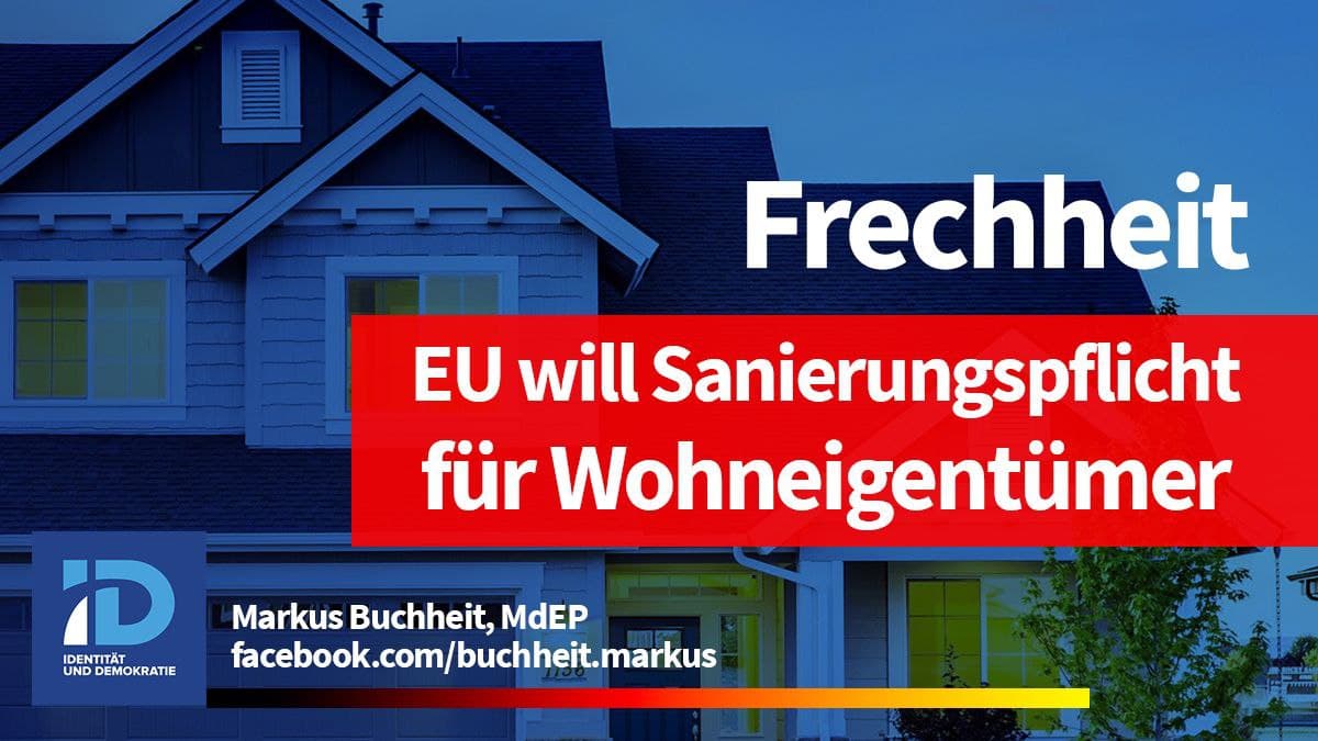 #EU-Kommission will Wohnungseigentümer zu Sanierungen zwingen. Mietern drohen erhebliche Mehrkosten.

„#Klimarettung“ wird für immer mehr unbezahlbar. #vonderLeyen interessiert das wohl nicht. Sie wohnt in Brüssel gratis und kassiert dennoch Mietzulage.

bild.de/geld/wirtschaf…