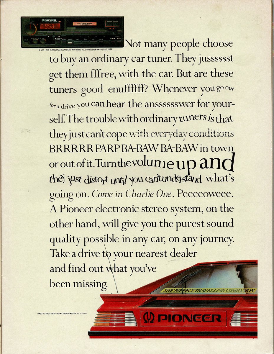 flaneurUK's tweet photo. #HiFiFriday December 1983 - Pioneer KE-6300 featuring its own take on a sports car. https://t.co/Z2AzphMTrj