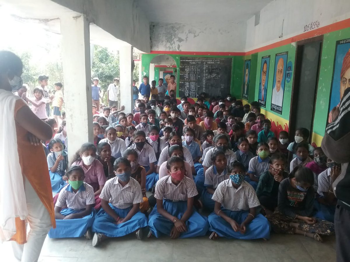 AdilabadShe's tweet photo. Adilabad She Teams Conducted Awareness Session at Govt Junior Clg,Bhazarathnoor &amp; ZPSS Tejapur, Girls Hostel Adb.  about various topics like She modules, Ways to approach She team to file a complaint using dial 100,QR code, She team Number, Pocso Act, Eve Teasing,Dowry Death etc. https://t.co/V3mFHoB7cc