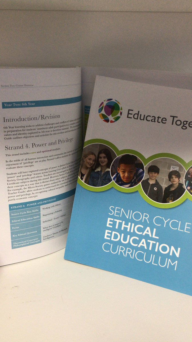 So exciting to hold an actual copy of @EducateTogether new #SeniorCycle #EthicalEducation Curriculum which is landing in schools this week. Thanks to #SlickFishDesign, @WorldWise_Irl and @SalesforceOrg for helping us to get here!