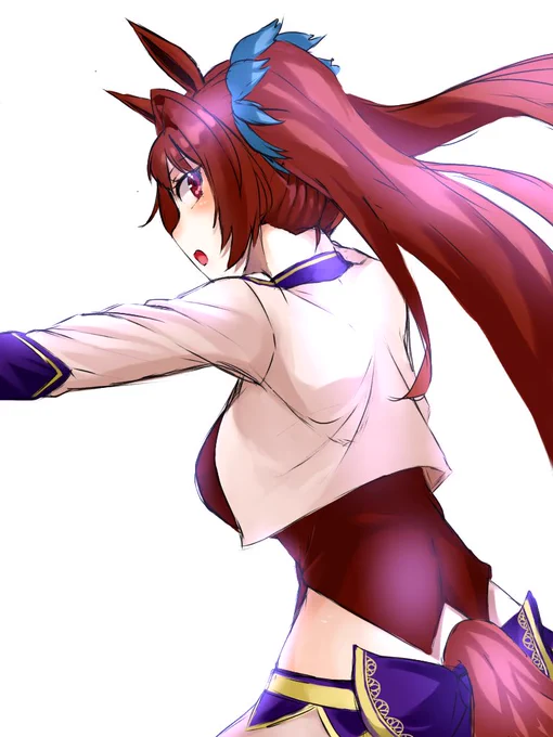ウマ娘のダイワスカーレット描こうとしたら髪の色がトウカイテイオーっぽくなってしまった、、……#ウマ娘プリティダービー #ウマ娘 #絵師さんと繋がりたい 