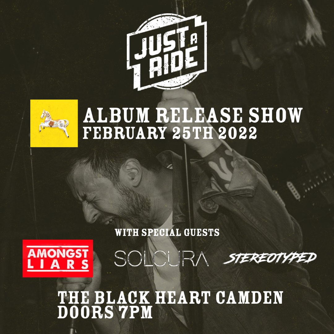 Justaridepage's tweet photo. 25.02.22 BLACK HEART, CAMDEN
TICKETS ON SALE NOW for our album release show
https://t.co/VTOb01SguZ
With the awesome @amongstliars (@guyB_rockshow BAND OF THE YEAR 2021), SOLCURA, STEREOTYPED (signed to @grungepoprecords)
#rockshow #grungelives #grungeisnotdead #liveinlondon https://t.co/ii3tBAD2uZ