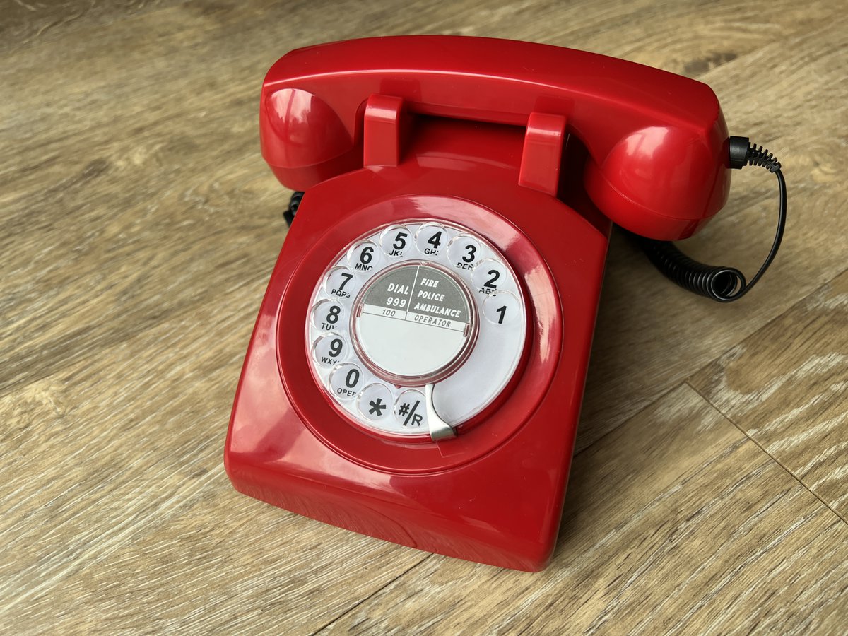 phone_museum's tweet image. An unusual donation to the #MobilePhoneMuseum - the Opis retro phone with integrated GSM - it is a surreal experience making a call with a rotary dial these days! A quirky last minute Xmas gift idea? We've certainly had fun with it! amzn.to/3GM5TcM