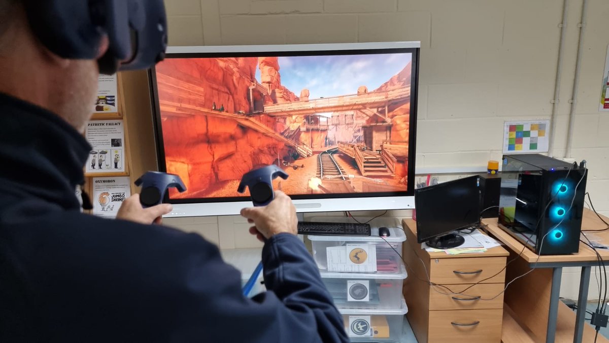 Construction_NL's tweet image. Construction Staff having fun on our new HIVE VR Virtual gaming equipment 

Great fun to support our school roadshow in 2022

@NorthLindsey @MickLochran