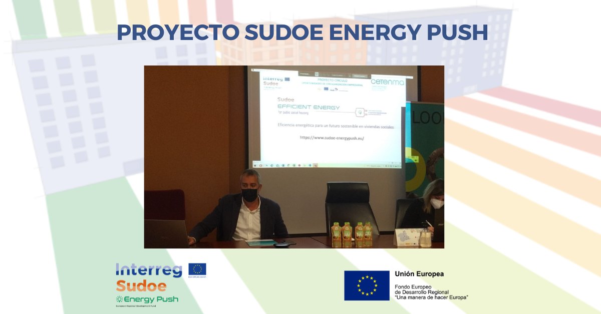 CETENMA's tweet photo. 💡🏫 #ENERGYPUSH | Nuestro proyecto #SUDOE 𝗘𝗡𝗘𝗥𝗚𝗬𝗣𝗨𝗦𝗛 estuvo presente el pasado 01/12, de la mano de nuestro compañero 👨🦱 José Miguel Paredes, en el ciclo de workshops de #EconomíaCircular
👏 ¡Gracias a todos por vuestro interés!
#CÍRCULO
#SUDOEENERGYPUSH
#LOOPDays https://t.co/jlG0ilnBSd