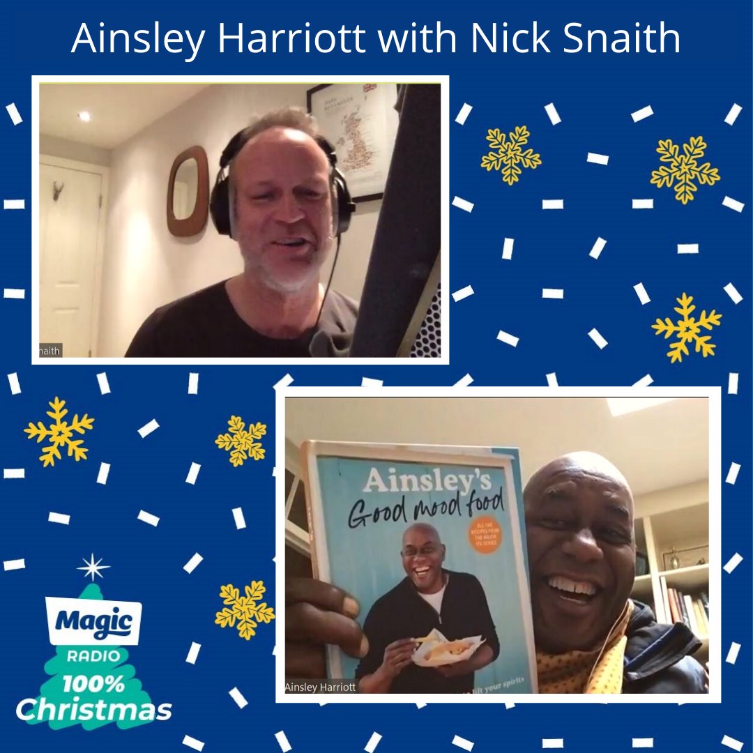 Tune into <a href="/magicfm/">Magic Radio</a> to hear my chat with <a href="/nicksnaith/">Nick Snaith</a> We’ll be talking about #ainsleysgoodmoodfood and, of course, Christmas! 😁🎄xx