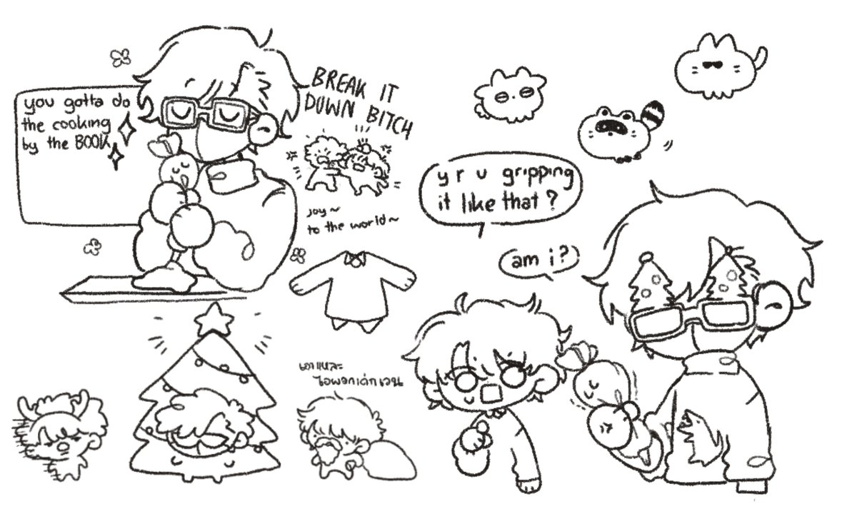 No speech bubbles + some doodles 