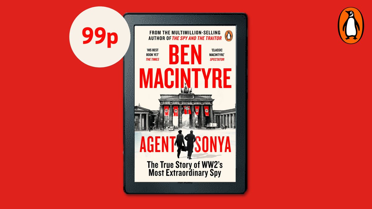BenMacintyre1's tweet photo. UK readers, the Kindle edition of #AgentSonya is currently just 99p - today only! Don't miss out. @VikingBooksUK
You can find out more here: https://t.co/v4oAqmNk7Q https://t.co/cQcpZ4qm8a