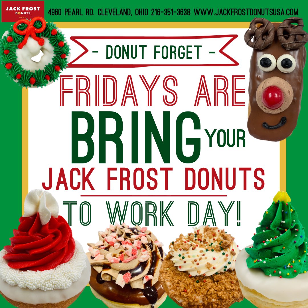 JackFrostDonuts's tweet photo. Happy Friday!🎄🍩♥️ https://t.co/HF6YAhJyVs