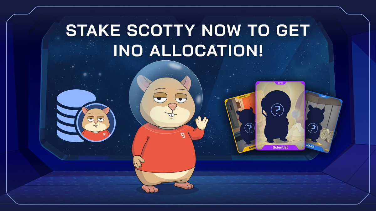Staking $SCOTTY will also influence your chances of getting allocation in Scotty Beam INO and all INOs that we will launch on our cross-chain #INO platform! 💪

I also just increased NFT bonuses for my stakers and updated the percentage rates. #StakingRewards
