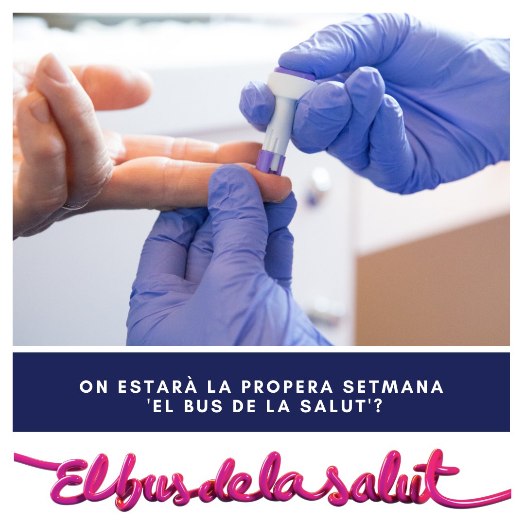 La propera setmana 'El Bus de la Salut' s'ubicarà a:

🗓 20-23 desembre a #Balaguer
 
Recordeu que les persones han estat citades prèviament des del seu centre de Salut!
#diabetis #hipertensió #ecografia #malaltiacardiovascular #enfermedadrenal