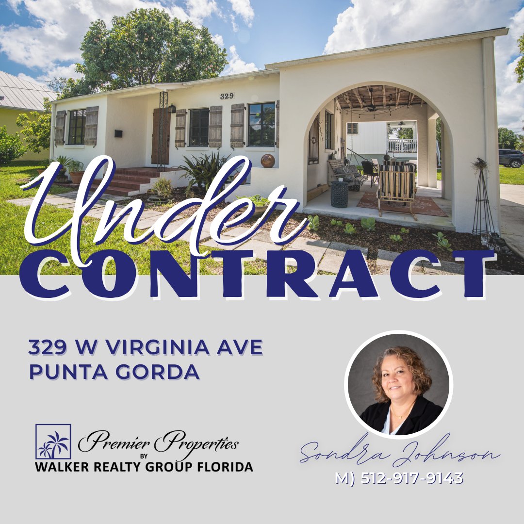 Under Contract! 
This sweet historic home on West Virginia Ave is one step closer to having someone new to love it!  ❤🏡

#SondraJohnson #Realtor #puntagordahomesforsale #puntagordarealestate #homeforsale #sellyourhouse #PremierPropertiesbyWRGF #WalkerRealtyGroupFlorida