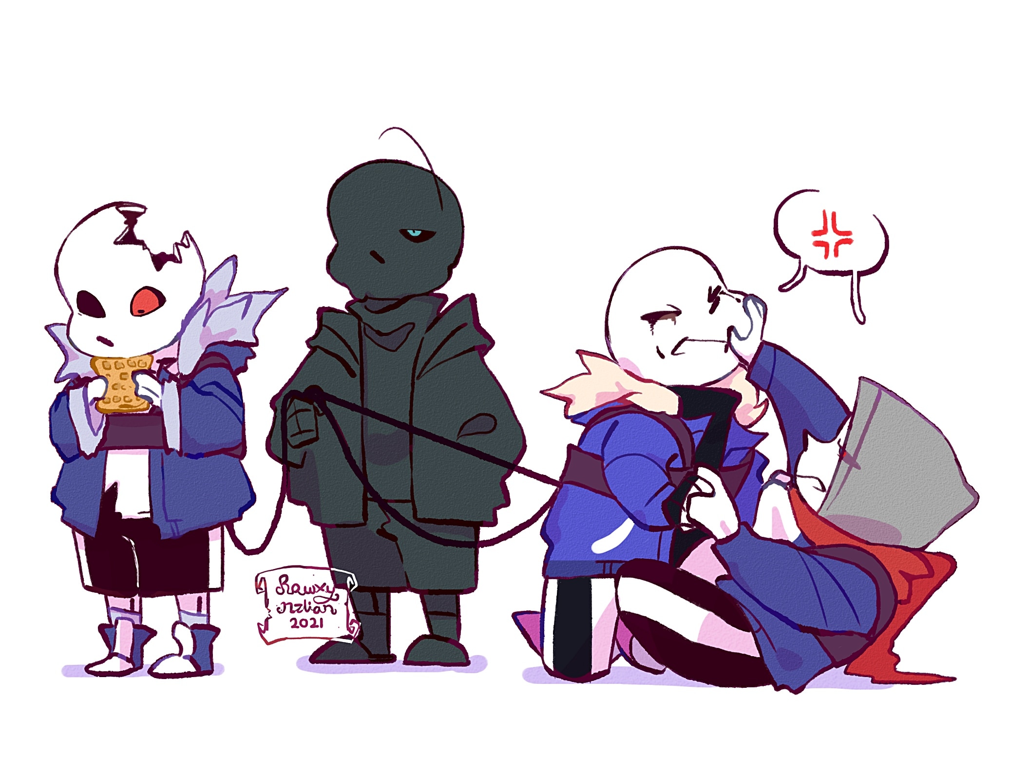 happy spooky month, y/n x the bad guys #sans #horrorsans #dustsans