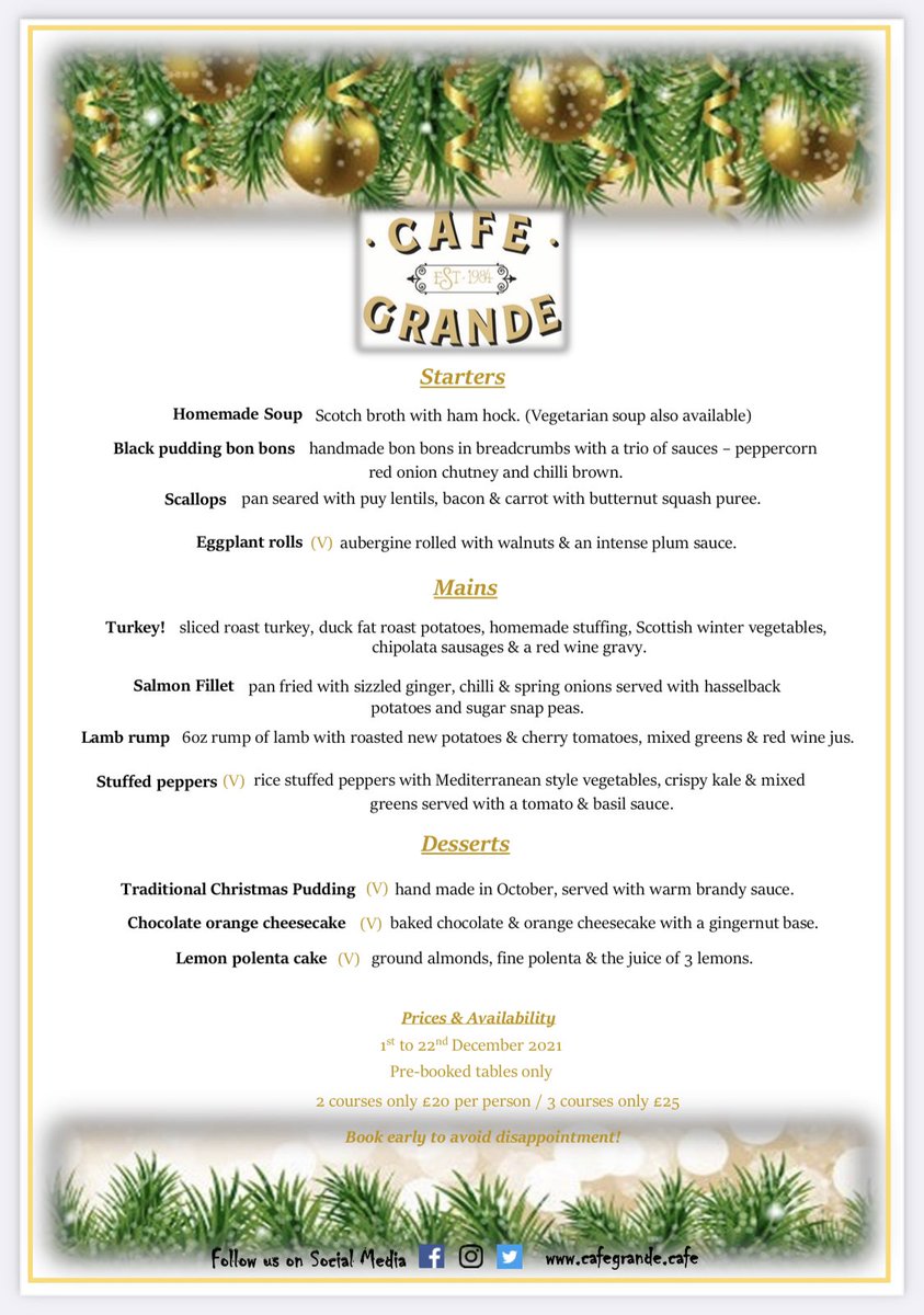 cafegrande_edin's tweet photo. As is happening throughout hospitality, we’ve had cancellations of larger bookings for Christmas celebrations.  Feel free to bring a pal and have a smaller meet - we’ll still have crackers and homemade tablet! 
😛 ☎️ 228-1188

Or book on the website https://t.co/8MlrYgtrWz https://t.co/YTSxudHeey