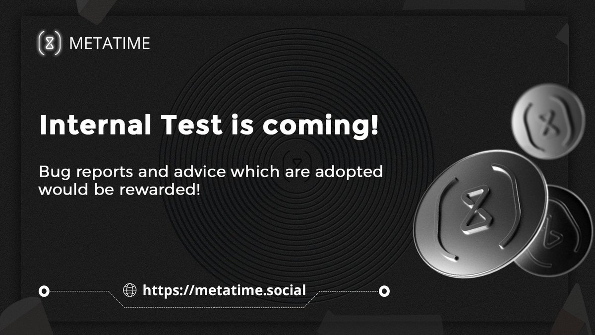 Metatime_social's tweet photo. 🕰️A chance for the internal test! 

🎐Those who have qualified for the internal test can contact the admin via our telegram group to receive the internal test form. 

💎We welcome both pieces of advice and bug reports! 

👉Whitelist: https://t.co/c4Siz8SWEL

#DSG #Metatime #BSC https://t.co/fewaedLvpQ