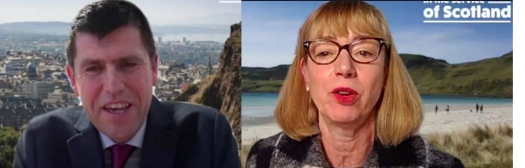 Delighted to welcome my successor @JPMarksSG to meet over a 1000 <a href="/scotgov/">Scottish Government</a> colleagues in staff Q&amp;A before he takes up post, discussing omicron, delivery, leadership style, inclusion &amp; well-being economy