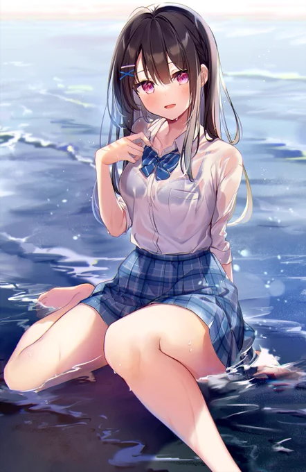 クラスの女子と授業サボって海に来た 