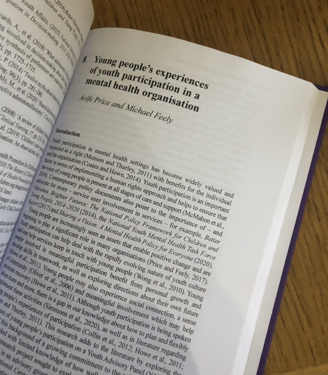 AoifePrice's tweet photo. Look what arrived this morning!! Very happy to see it in print. #Publication #NewBookChapter #YouthParticipation https://t.co/qFgzsTg5Qq
